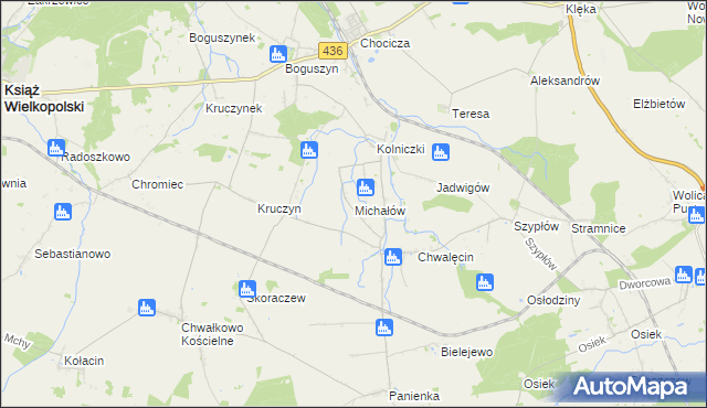 mapa Michałów gmina Nowe Miasto nad Wartą, Michałów gmina Nowe Miasto nad Wartą na mapie Targeo