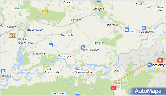 mapa Michałowice gmina Mogielnica, Michałowice gmina Mogielnica na mapie Targeo