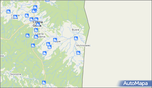 mapa Michniowiec, Michniowiec na mapie Targeo