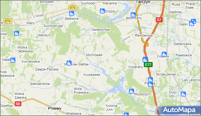 mapa Michrów, Michrów na mapie Targeo