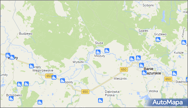 mapa Miczuły, Miczuły na mapie Targeo