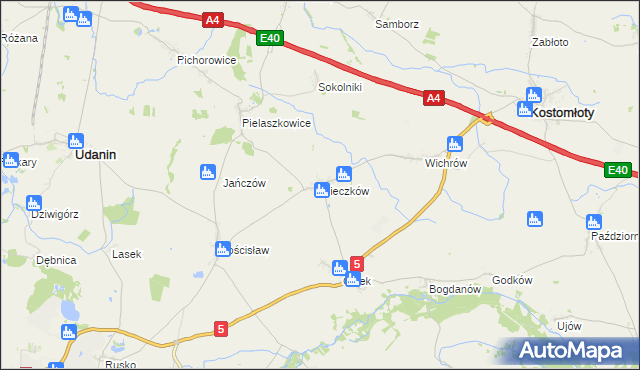 mapa Mieczków gmina Kostomłoty, Mieczków gmina Kostomłoty na mapie Targeo