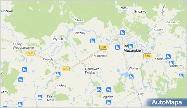 mapa Mieczniki, Mieczniki na mapie Targeo
