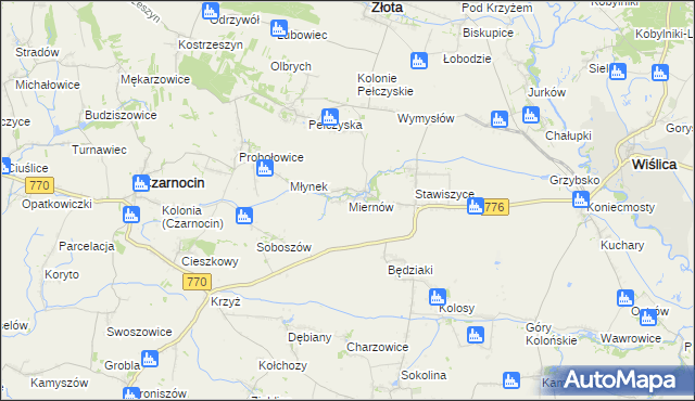 mapa Miernów, Miernów na mapie Targeo