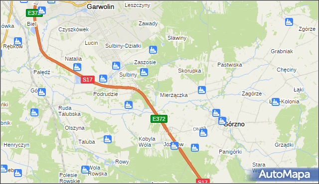 mapa Mierżączka, Mierżączka na mapie Targeo