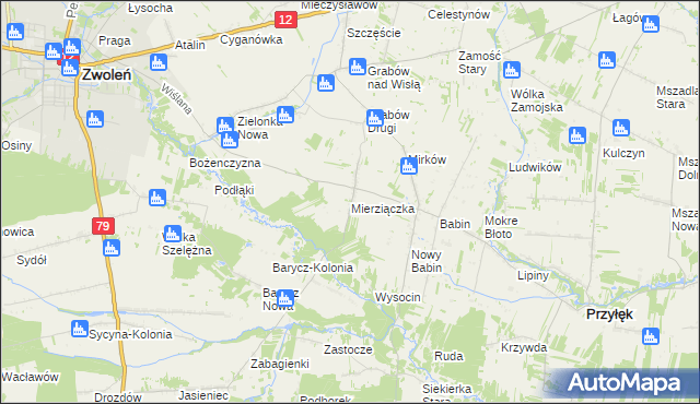 mapa Mierziączka, Mierziączka na mapie Targeo