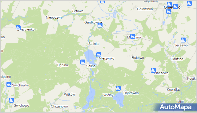 mapa Mierzynko, Mierzynko na mapie Targeo