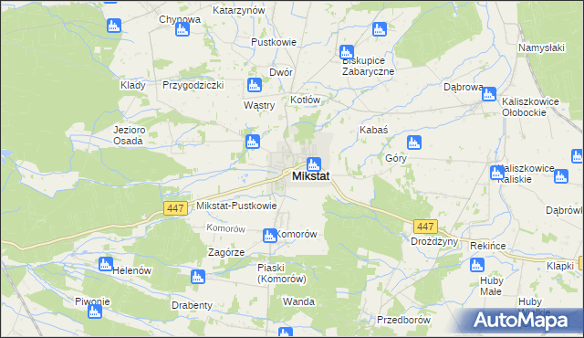 mapa Mikstat, Mikstat na mapie Targeo