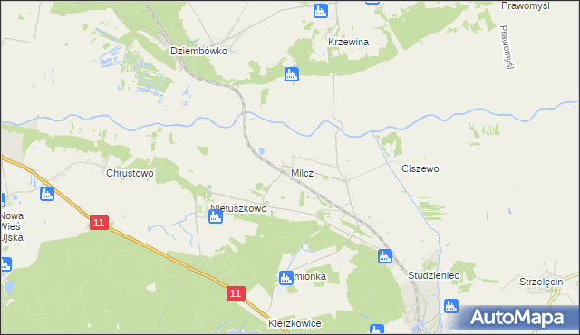 mapa Milcz, Milcz na mapie Targeo