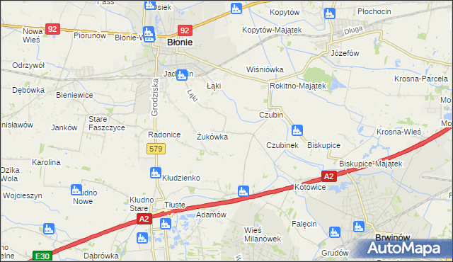 mapa Milęcin, Milęcin na mapie Targeo