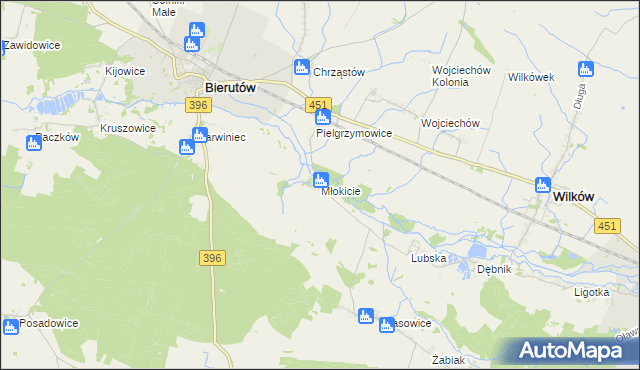 mapa Młokicie, Młokicie na mapie Targeo