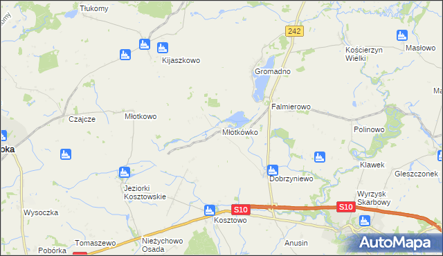 mapa Młotkówko, Młotkówko na mapie Targeo