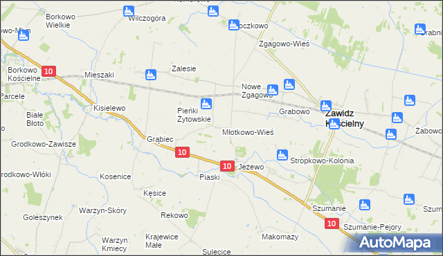 mapa Młotkowo-Wieś, Młotkowo-Wieś na mapie Targeo