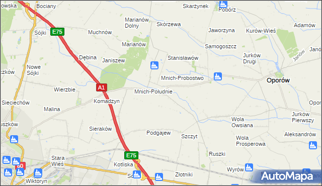 mapa Mnich-Ośrodek, Mnich-Ośrodek na mapie Targeo