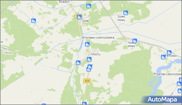 mapa Mochy, Mochy na mapie Targeo