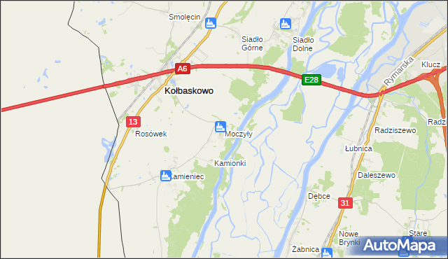 mapa Moczyły, Moczyły na mapie Targeo