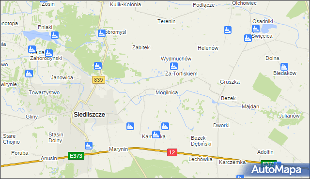 mapa Mogilnica, Mogilnica na mapie Targeo