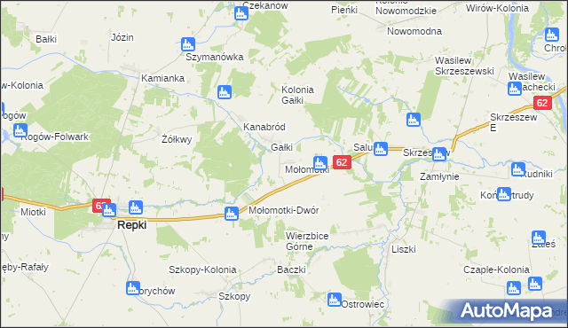 mapa Mołomotki, Mołomotki na mapie Targeo