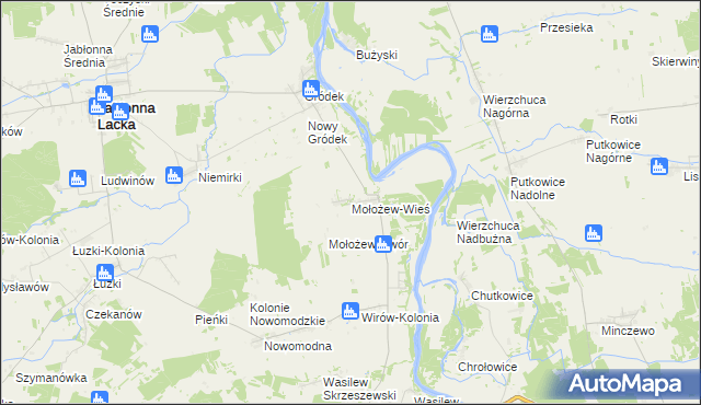 mapa Mołożew-Wieś, Mołożew-Wieś na mapie Targeo