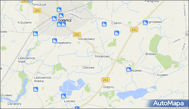 mapa Morakowo, Morakowo na mapie Targeo