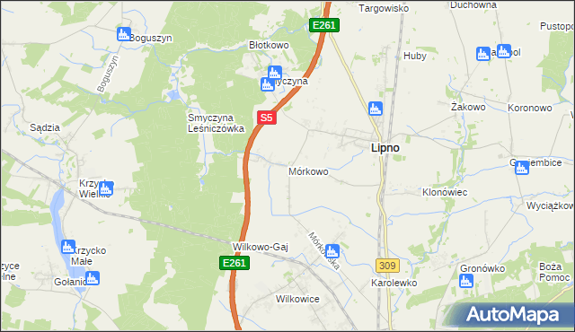 mapa Mórkowo, Mórkowo na mapie Targeo