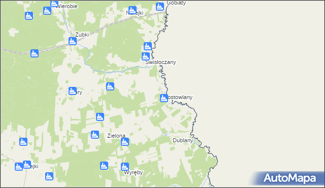 mapa Mostowlany, Mostowlany na mapie Targeo