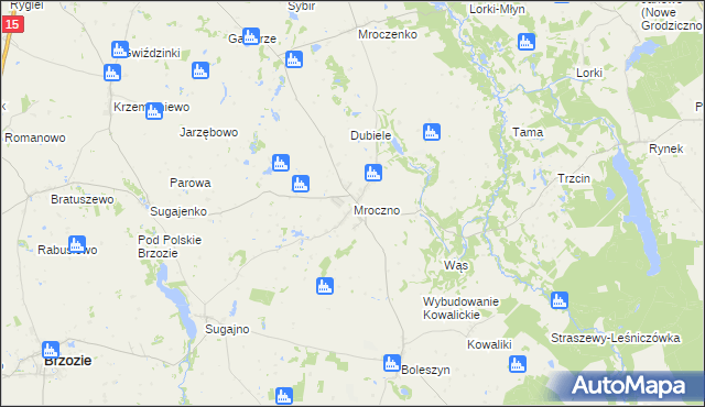 mapa Mroczno, Mroczno na mapie Targeo