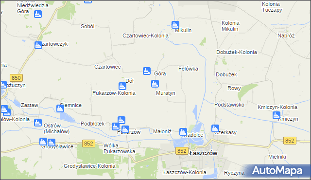 mapa Muratyn, Muratyn na mapie Targeo