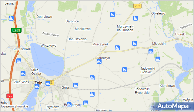 mapa Murczyn, Murczyn na mapie Targeo
