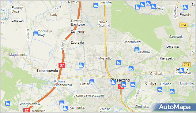 mapa Mysiadło, Mysiadło na mapie Targeo