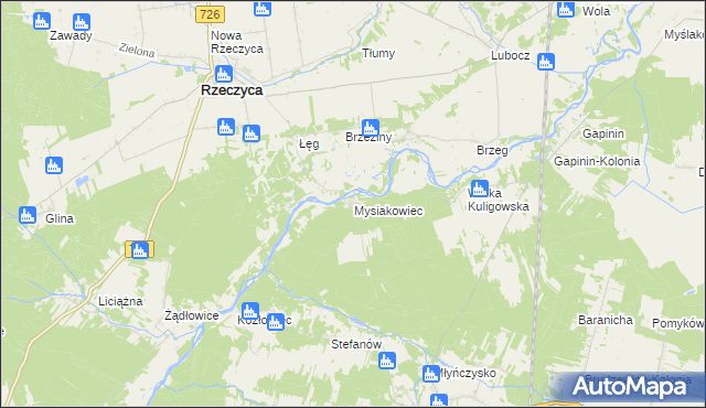 mapa Mysiakowiec, Mysiakowiec na mapie Targeo
