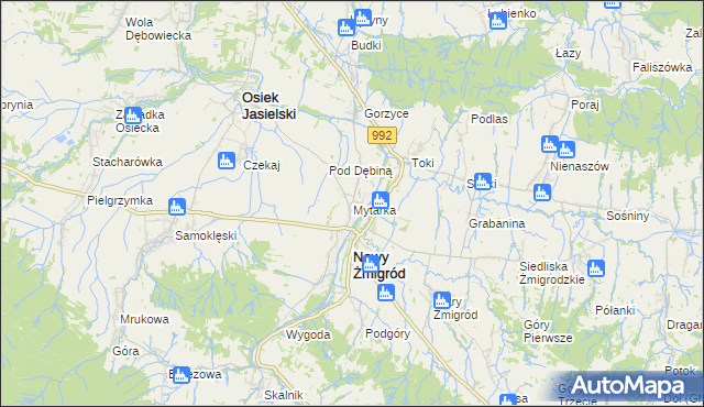 mapa Mytarka, Mytarka na mapie Targeo