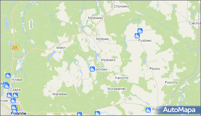 mapa Mzdówko, Mzdówko na mapie Targeo