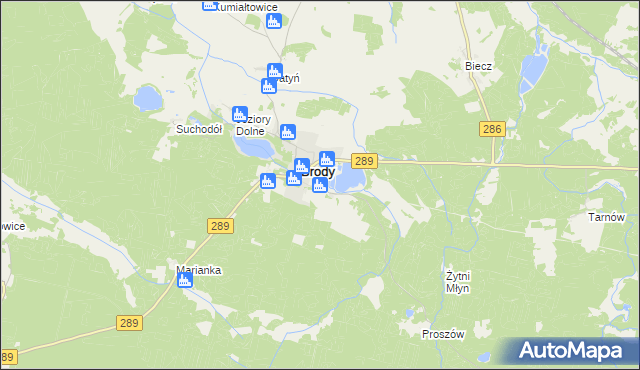 mapa Nabłoto, Nabłoto na mapie Targeo