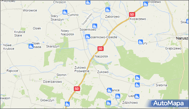 mapa Nacpolsk, Nacpolsk na mapie Targeo
