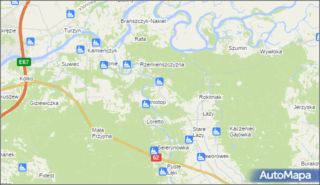 mapa Nadkole, Nadkole na mapie Targeo