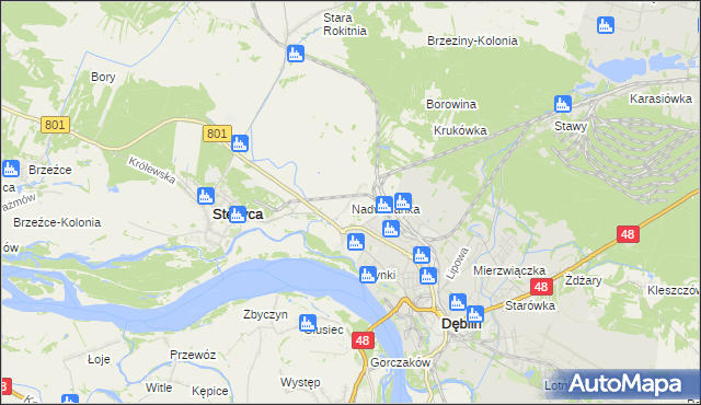 mapa Nadwiślanka, Nadwiślanka na mapie Targeo