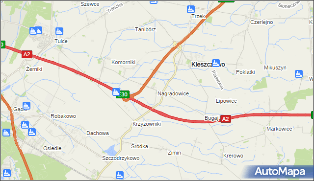 mapa Nagradowice, Nagradowice na mapie Targeo