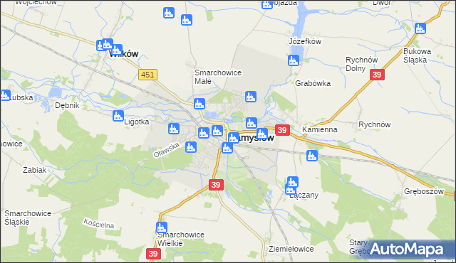 mapa Namysłów, Namysłów na mapie Targeo