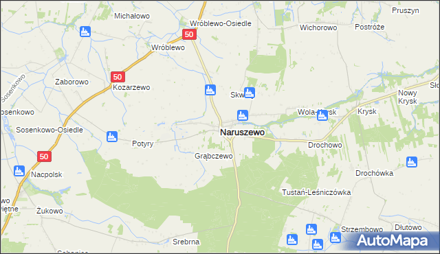 mapa Naruszewo, Naruszewo na mapie Targeo