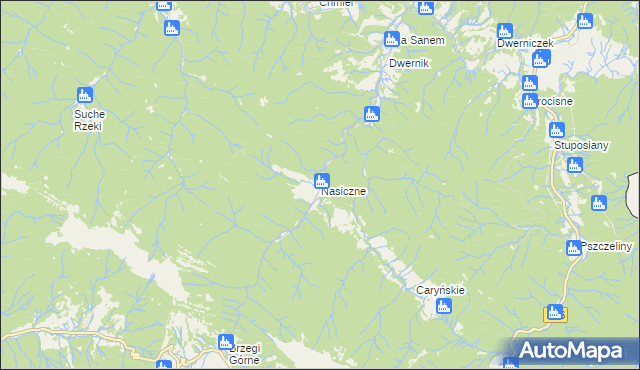 mapa Nasiczne, Nasiczne na mapie Targeo
