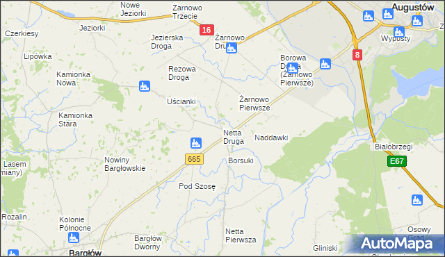 mapa Netta Druga, Netta Druga na mapie Targeo