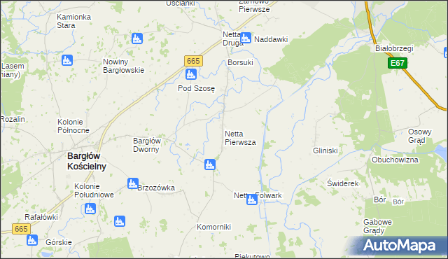 mapa Netta Pierwsza, Netta Pierwsza na mapie Targeo