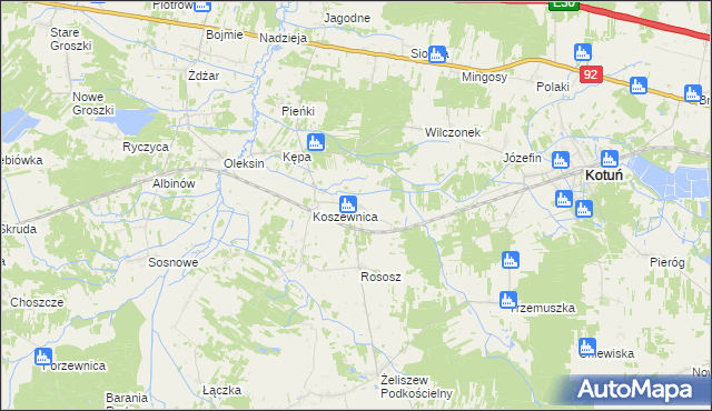 mapa Niechnabrz, Niechnabrz na mapie Targeo