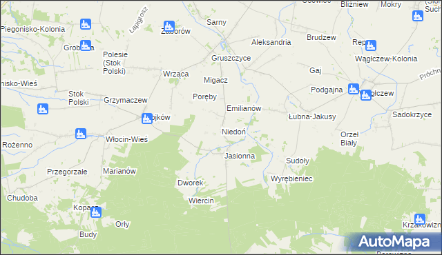 mapa Niedoń, Niedoń na mapie Targeo