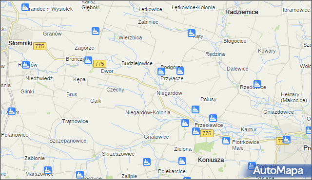 mapa Niegardów, Niegardów na mapie Targeo