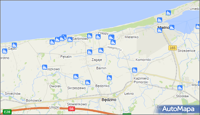 mapa Niegoszcz, Niegoszcz na mapie Targeo