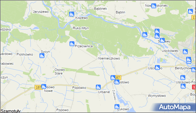 mapa Niemieczkowo, Niemieczkowo na mapie Targeo