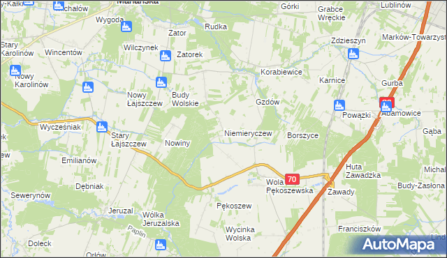 mapa Niemieryczew, Niemieryczew na mapie Targeo