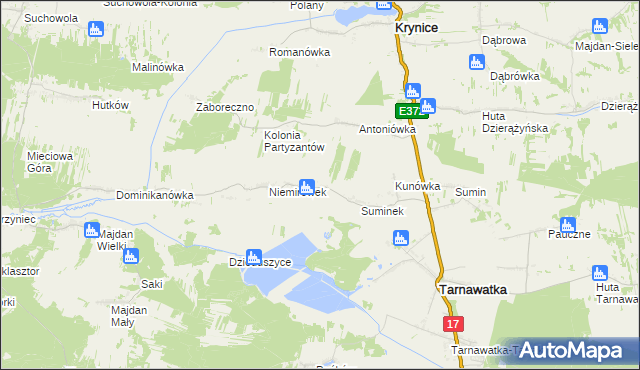 mapa Niemirówek-Kolonia, Niemirówek-Kolonia na mapie Targeo